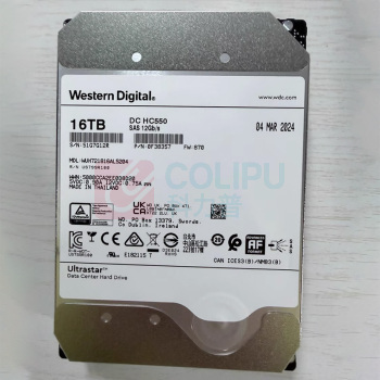 西部数据 WD 机械硬盘 DC HC550 16TB