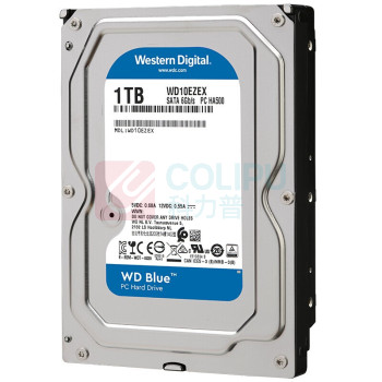 西部数据 WD 硬盘 蓝盘 WD10EZEX 1TB 7200转 64MB SATA CMR垂直盘 台式机机械硬盘