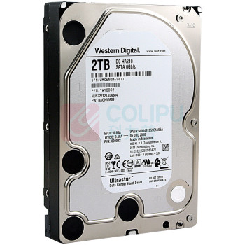 西部数据 WD 企业级硬盘 Ultrastar DC HA210 SATA 2TB 7200转 128MB CMR (HUS722T2TALA604) 