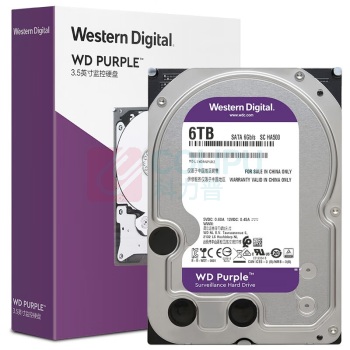 西部数据 WD 监控硬盘 WD64PURZ 6TB 256MB SATA CMR