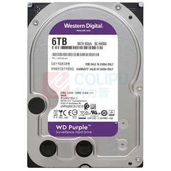 西部数据 WD 监控硬盘 WD64PURZ 6TB 256MB SATA CMR