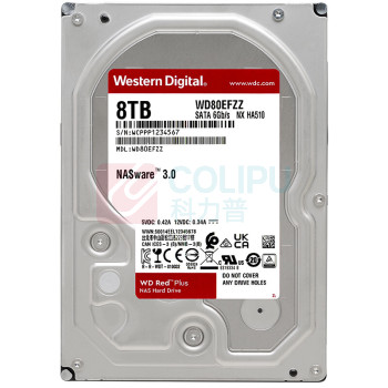 西部数据 WD NAS硬盘 WD Red Plus 西数红盘Plus WD80EFZZ 8TB 5640转 128MB 