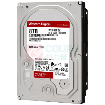 西部数据 WD NAS硬盘 WD Red Plus 西数红盘Plus WD80EFZZ 8TB 5640转 128MB 