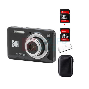 柯达 Kodak 相机 FZ55 (黑色) 赠SD32G+32G 相机包+读卡器