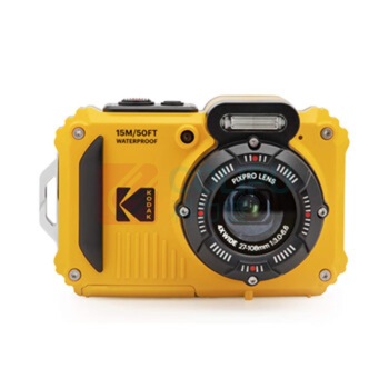 KODAK 数码相机 WPZ2 1635万像素,2.7英寸,1080P高清 (黄色)