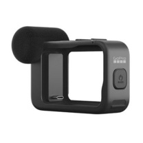 GoPro 运动相机配件10-9 媒体组件 麦克风外框+扩展接口 (黑色) 内置降噪麦克风 USBC插头 3.5mm麦克风端口 MicroHDMI端口