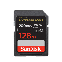 闪迪 SANDISK SD存储卡 128GB U3 C10 V30 4K至尊超极速版数码相机内存卡 读速200MB/s 写速90MB/s 1个 