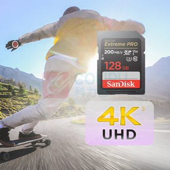 闪迪 SANDISK SD存储卡 128GB U3 C10 V30 4K至尊超极速版数码相机内存卡 读速200MB/s 写速90MB/s 1个 