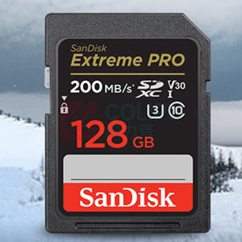 闪迪 SANDISK SD存储卡 128GB U3 C10 V30 4K至尊超极速版数码相机内存卡 读速200MB/s 写速90MB/s 1个 