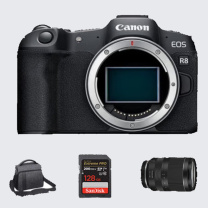 佳能 CANON 微单数码相机 R8 相机+镜头2450+相机包+128GB高速存储卡等配件