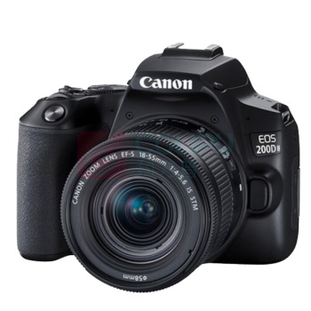 佳能 CANON 单反数码相机 EOS 200D II 二代 18-55镜头套装 4K Vlog视频 含64G卡+包+滤镜 便携办公家用