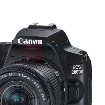 佳能 CANON 入门单反 EOS 200D II 二代 视频直播相机 4K视频 18-55mm黑色套机(含64G卡+UV+包)