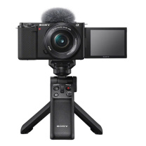 索尼 SONY 半画幅微单相机 ZV-E10L 存储卡电池蓝牙手柄套装 (黑色) E64A存储卡