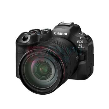 佳能 CANON 相机 R6 Mark III RF24-105mm F4-7.1 IS USM USM (含闪迪256内存卡*2、读卡器*1、相机包、三脚架*1、清洁套装、备用电池*2、外置闪光灯*1)