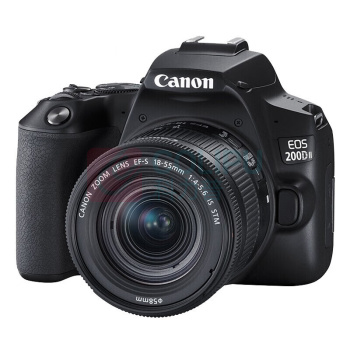 佳能 CANON 入门级单反相机套机 200d二代 (黑色) EF-S18-55