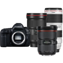 佳能 CANON 单反相机 EOS 5D Mark IV 全画幅单(24-70 2.8 II+16-35 2.8 III+70-200 2.8 III大三元套装)