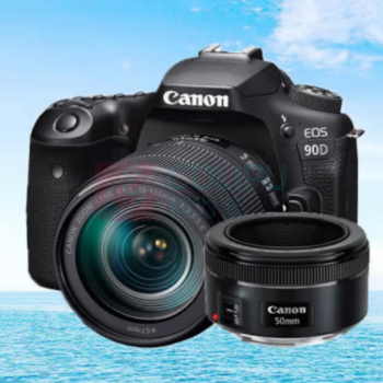 佳能 CANON 单反相机 90d/18-135 套装 EOS 90d  含：天硕128G卡200m，uv镜，电池摄影家系国产，包，合金三脚架