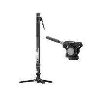 洋葱工厂 松塔独脚架pro一键拉伸快拆户外便携碳纤维Monopod独脚架专业相机微单摄影摄像液压云台 pro 松塔独脚架pro+FH60液压云台