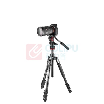 曼富图 Manfrotto 单反三脚架 MVKBFRL-LIVE 铝合金材质板锁款 (黑色)