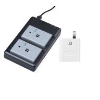 沣标 FB 两电双充电套装 FB-EL14-G2WSMC-R09 1090mAh EN-EL14a 适用于尼康D5600、D5300、D3200等含电池*2+标准双槽充电器*1+FB-V40插头*1