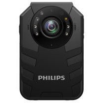 飞利浦 PHILIPS 执法记录仪 VTR8400 高清4G执法仪夜视随身录像仪 内置64G内存 (黑色)