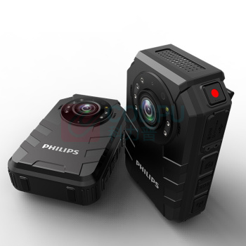 飞利浦 PHILIPS 执法记录仪 VTR8400 高清4G执法仪夜视随身录像仪 内置64G内存 (黑色)