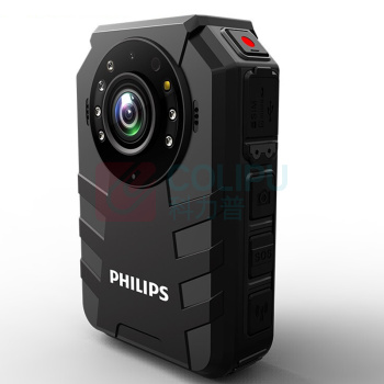 飞利浦 PHILIPS 执法记录仪 VTR8400 高清4G执法仪夜视随身录像仪 内置64G内存 (黑色)