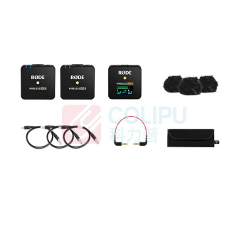 罗德 领夹麦克风一拖二 Wireless GO II 直播录音采访视频VLOG相机手机收音话筒(苹果线+安卓线套装)