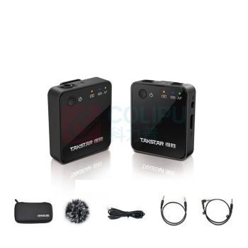 得胜 TAKSTAR 一托一领夹式麦克风 V1 100Hz-16KHz±3dB (黑色)