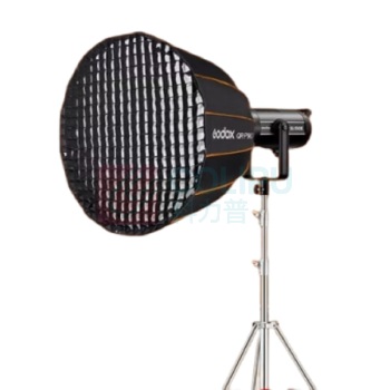 神牛 Godox 影棚补光灯 SL150III三代 单灯+QR-P90深抛网格柔光箱+灯架 LED摄影灯 人像视频拍摄常亮灯婚纱