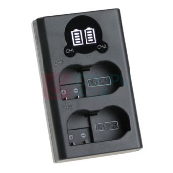沣标 FB 相机电池充电器 S-DC-EN-EL15(BL) dbl 标准双槽充电器Micro+Type-C双输入口 适用于尼康EN-EL15a/EN-EL15b电池