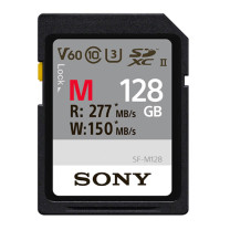 索尼 SONY 128GB SD存储卡 M系列 相机摄像机内存卡 U3 C10 V60 UHS-II读速高达277MB/s SF-M128/T2
