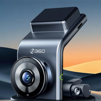 360 行车记录仪 双录版 前后高清双摄 F1.5大光圈行车护航 G300 (含64G内存卡/安装)