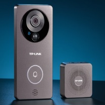 普联 TP-LINK 可视门铃摄像头 家用监控智能门铃 DB52C(棕色)