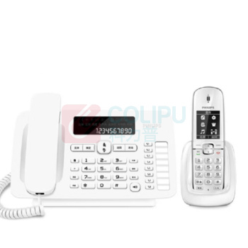 飞利浦 PHILIPS 办公一拖一子母电话机 DCTG496 (黑色/白色) 如需指定颜色请备注