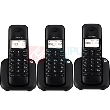 摩托罗拉 MOTOROLA 电话机 T301C 一拖二 (黑色)
