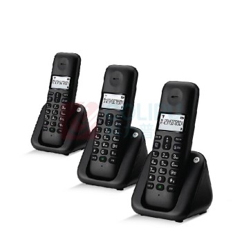 摩托罗拉 MOTOROLA 电话机 T301C 一拖二 (黑色)