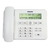 飞利浦 PHILIPS 电话机 CORD218 免提通话 (白色)