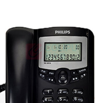 飞利浦 PHILIPS 电话机 TD-2816 双接口 (深海蓝) 双接口