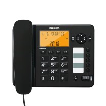 飞利浦 PHILIPS 电话机 CORD282A 双接口 (黑色)