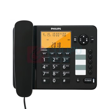 飞利浦 PHILIPS 电话机 CORD282A 双接口 (黑色)