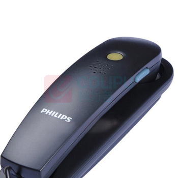 飞利浦 PHILIPS 壁挂式电话机 TD2801 桌壁两用 (黑色)