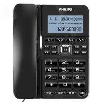 飞利浦 PHILIPS 电话机 CORD228 双接口 (黑色)