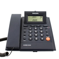 飞利浦 PHILIPS 电话机 CORD042 屏幕可翻转 (蓝黑色)