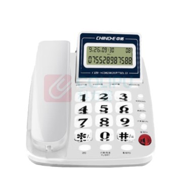 中诺 CHINO-E 电话机 C229 屏幕翻转 (白色) 支持免提拨号