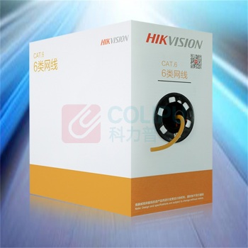 海康威视 HIKVISION 六类网线工程级无氧铜箱线千兆高速网络非屏蔽双绞线千兆布线监控办公305米/箱 DS-1LN6-UE