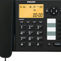 飞利浦 PHILIPS 电话机座机 CORD282A (黑色/白色)