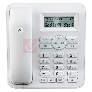 摩托罗拉 MOTOROLA 有绳电话机 CT410C 双接口 免电池 (白色)