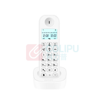 飞利浦 PHILIPS 无绳电话机 DCTG167 一拖一子母机 (白色)