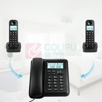 飞利浦 PHILIPS 数字无绳电话机 无线座机 子母机 办公家用 信号覆盖广 屏幕白色背光 DCTG167一拖二黑色